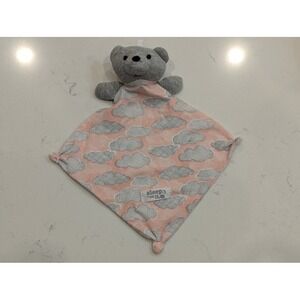 Sleep on it Gray Blue Bear Clouds Security Blanket/Lovey